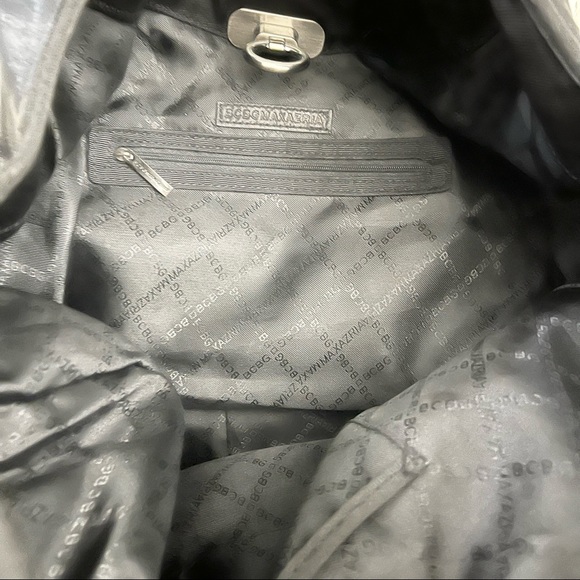 BCBGMaxAzria Large Black Leather Hobo Bag - Picture 8 of 12